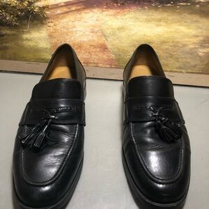 Johnson Murphy dress loafer designer luxury leather comfort work casual black